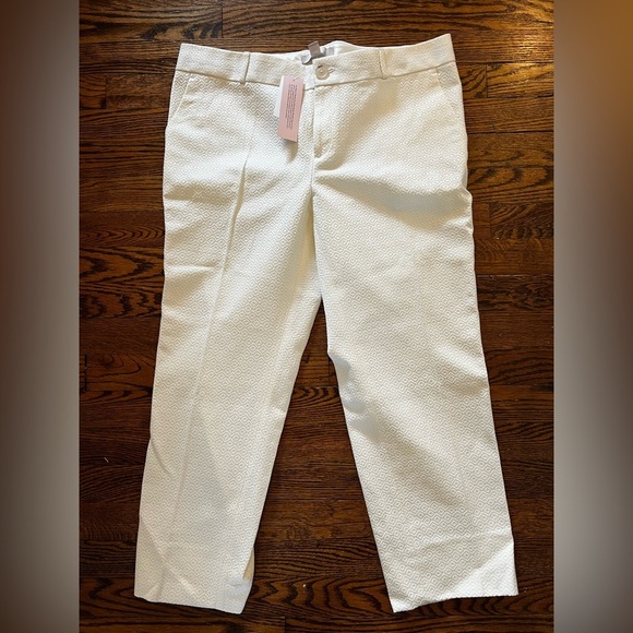Banana Republic | New | Women’s | Textured | Trouser | Pants | Cream‎ | 12 P - Picture 1 of 8